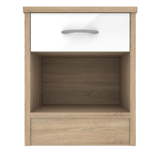 Bardot Bedside Table White Gloss