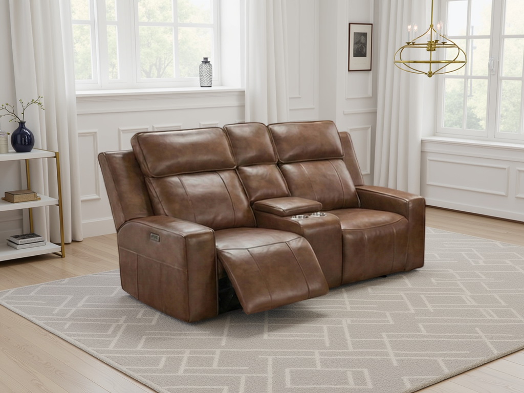 Valencia 2 Seater Recliner Sofa in Brown