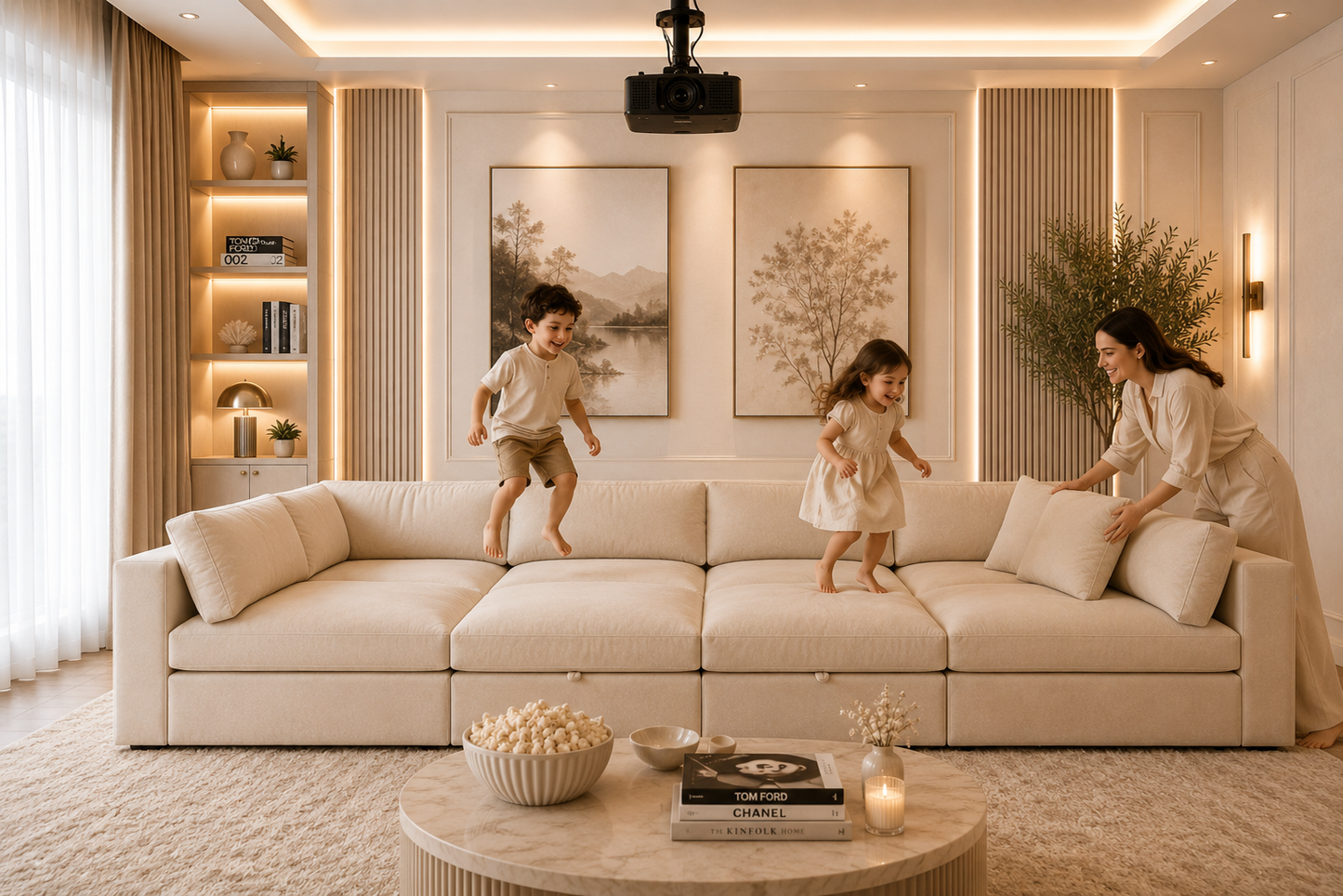 Belva Grand Pit Modular Sofa with Storage