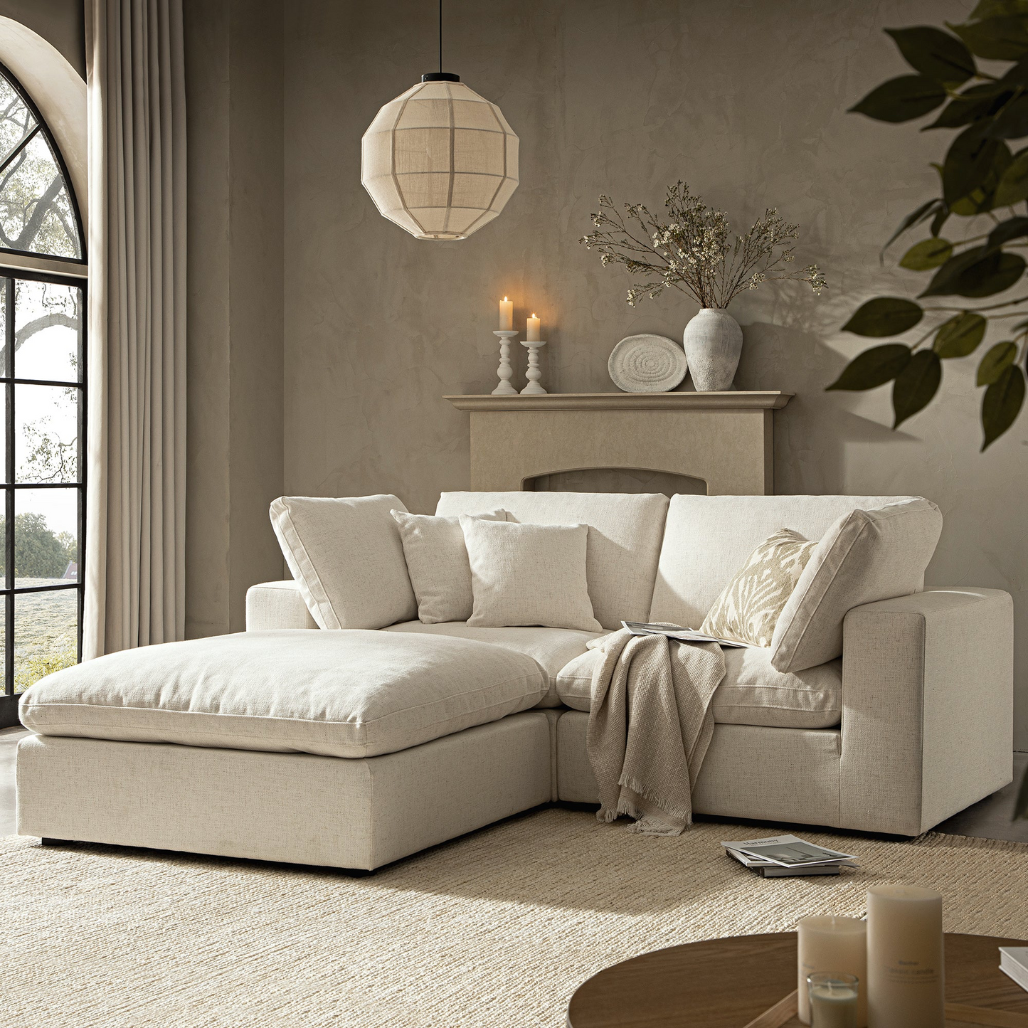 Sola Modular 2-Piece Chaise Corner Sofa