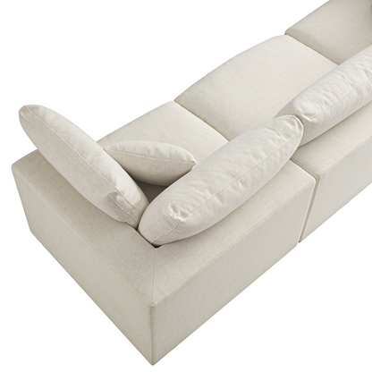 Sola Modular 3-Piece Sofa With Feather Cushions