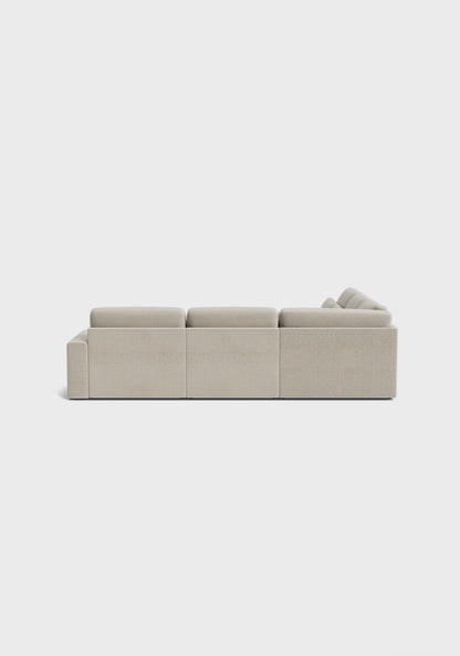 Chesham Elite Modular Double Corner - luxury chenille corner sofa in black by Vogue Vocus view 4