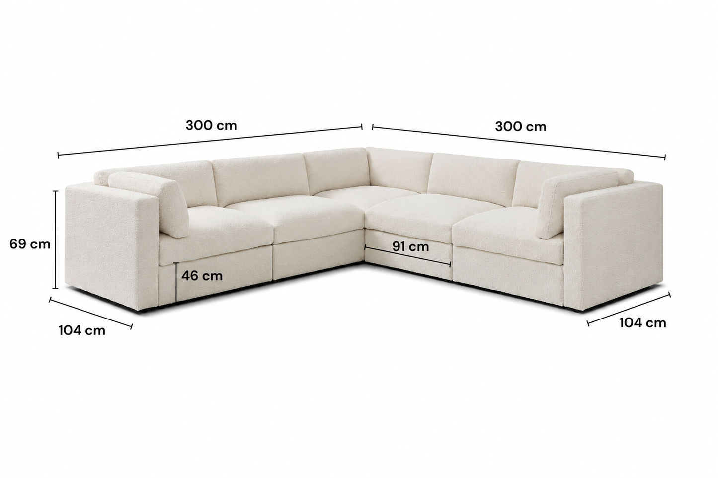 Belva Corner Modular Sofa