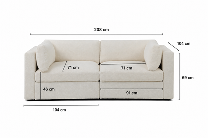 Belva 2 Seater Modular Sofa