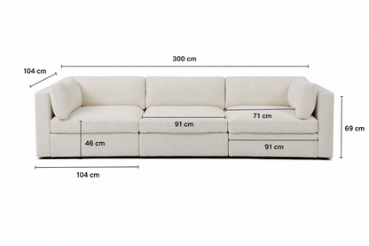 Belva 3 Seater Modular Sofa
