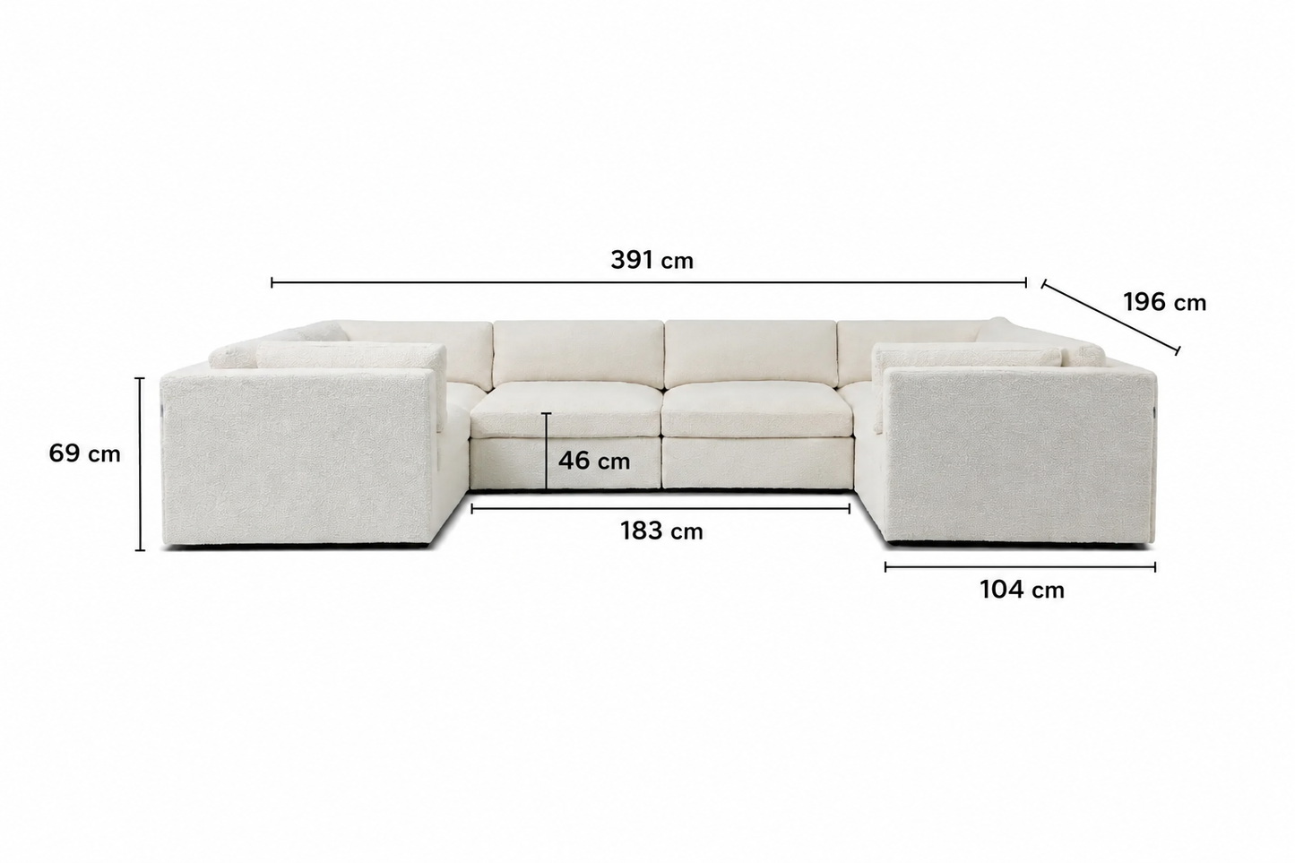 Belva Grand U Shape Modular Sofa