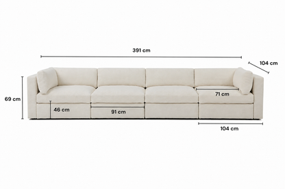 Belva 4 Seater Modular Sofa