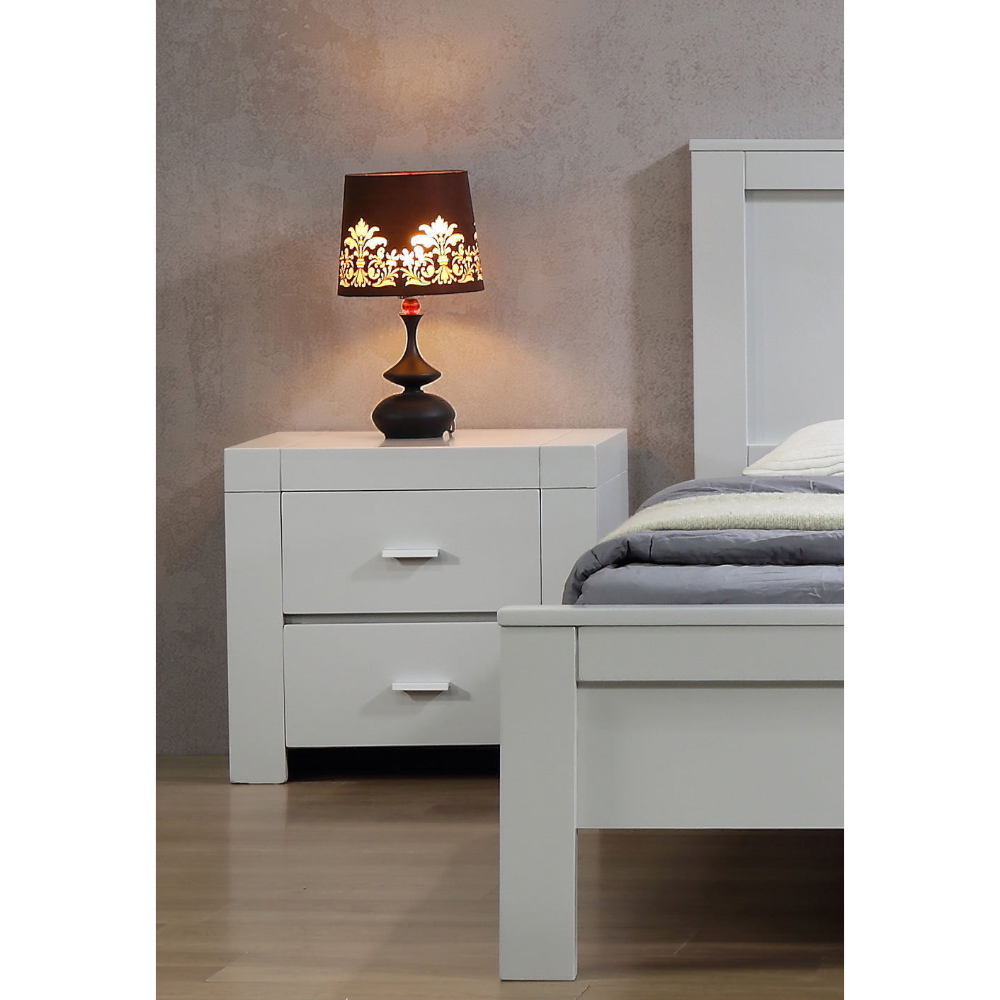 California Bedside Table Grey