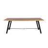Cavendish Large Dining Table with Black Metal Legs - luxury dining furniture