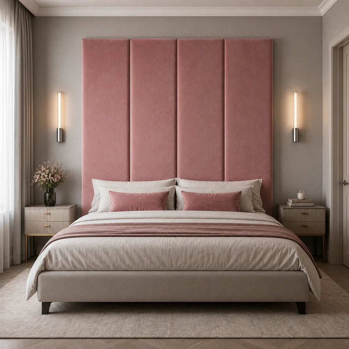 Luxe Cloud Boucle Upholstered Headboard Wall Panel - 45cm