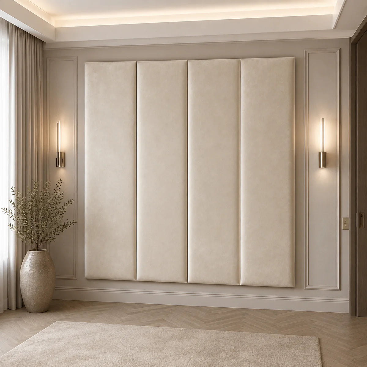 Luxe Cloud Boucle Upholstered Headboard Wall Panel - 45cm