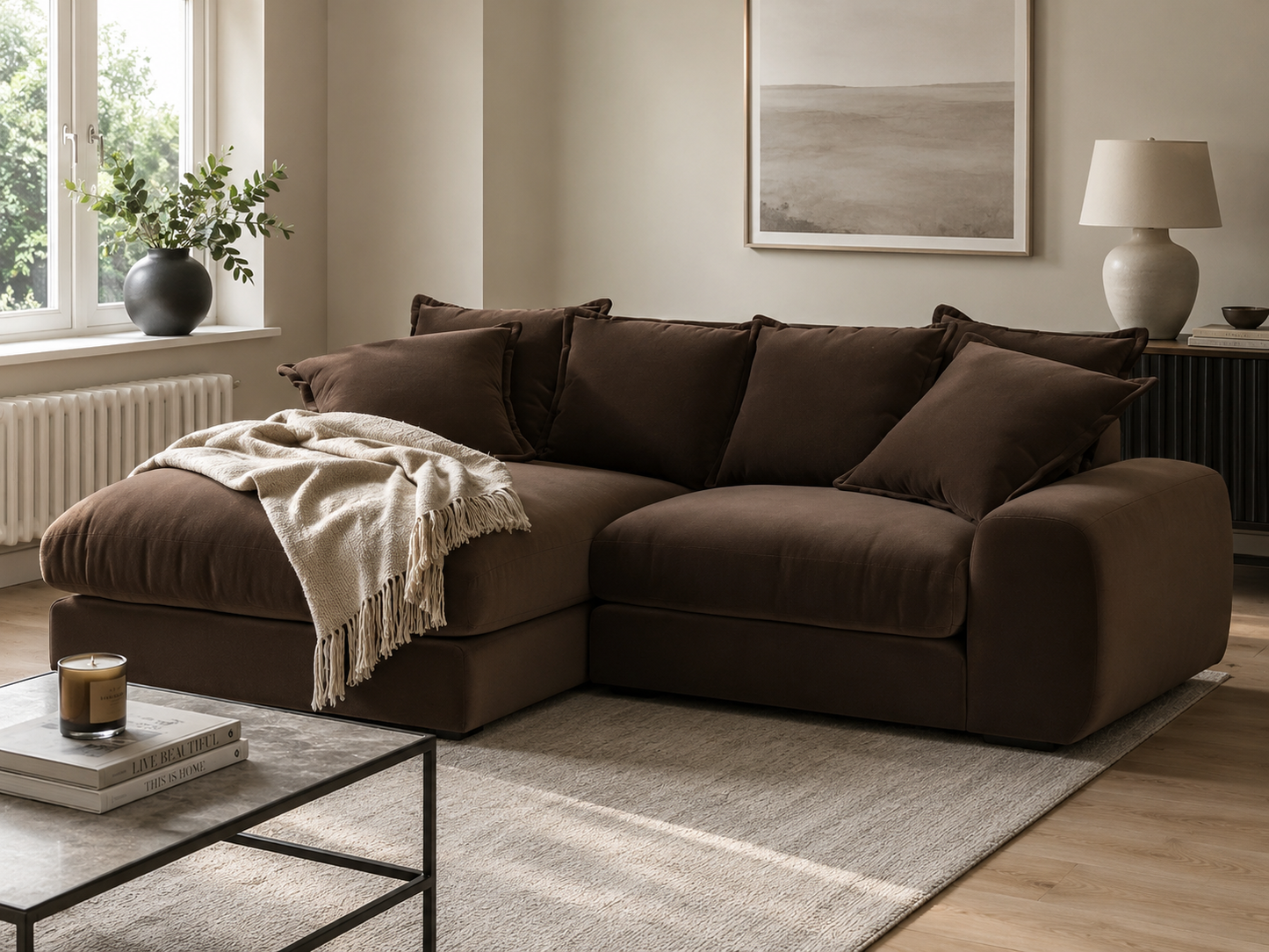Milo Left Hand Chaise Modular Sofa