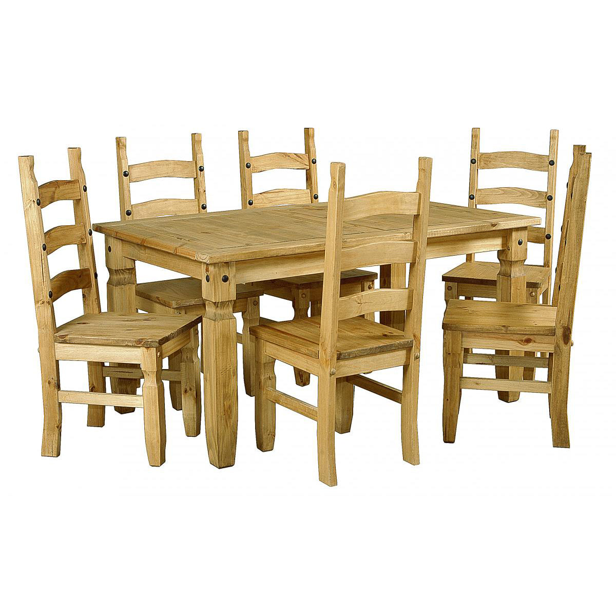 Corona Dining Set with 6 Dining Chairs - luxury dining furniture