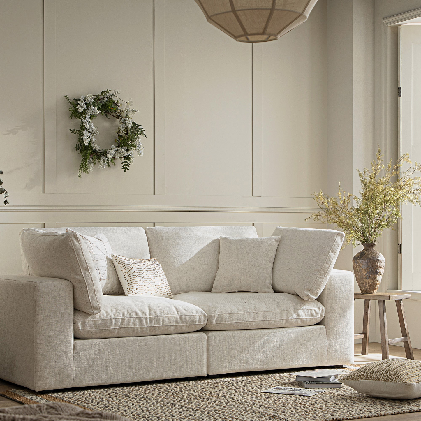 Sola Modular 2-Piece Sofa With Feather Cushions