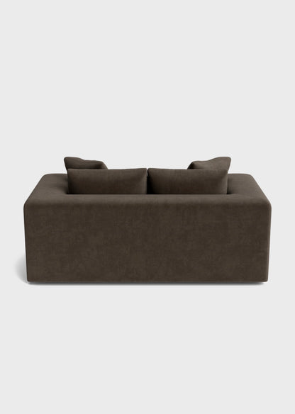 Oro 2 Seater Sofa- Moody Mocha - luxury velvet 2 seater sofa in cream by Vogue Vocus view 4