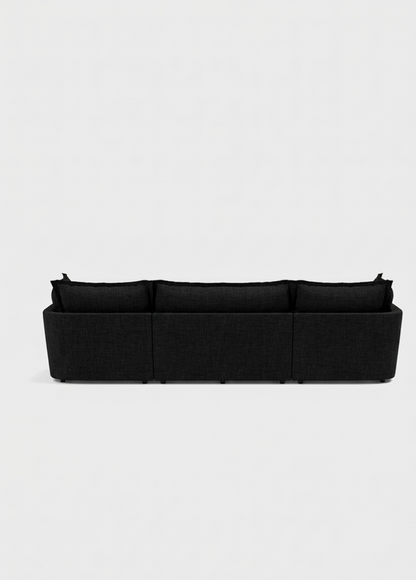 Vura Luxury U shape Corner Sofa - luxury velvet U-shape sofa in black by Vogue Vocus view 7