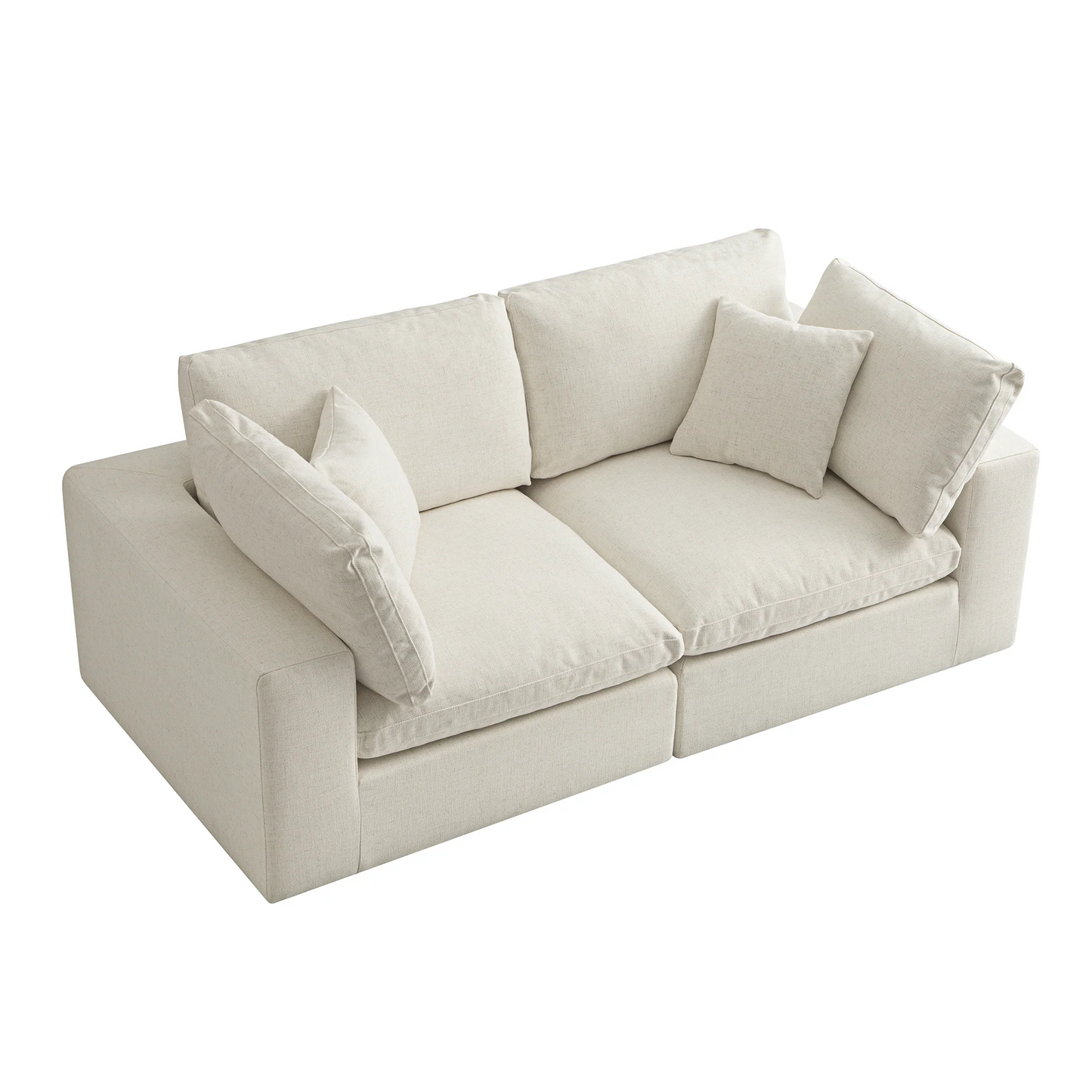 Sola Modular 2-Piece Sofa With Feather Cushions