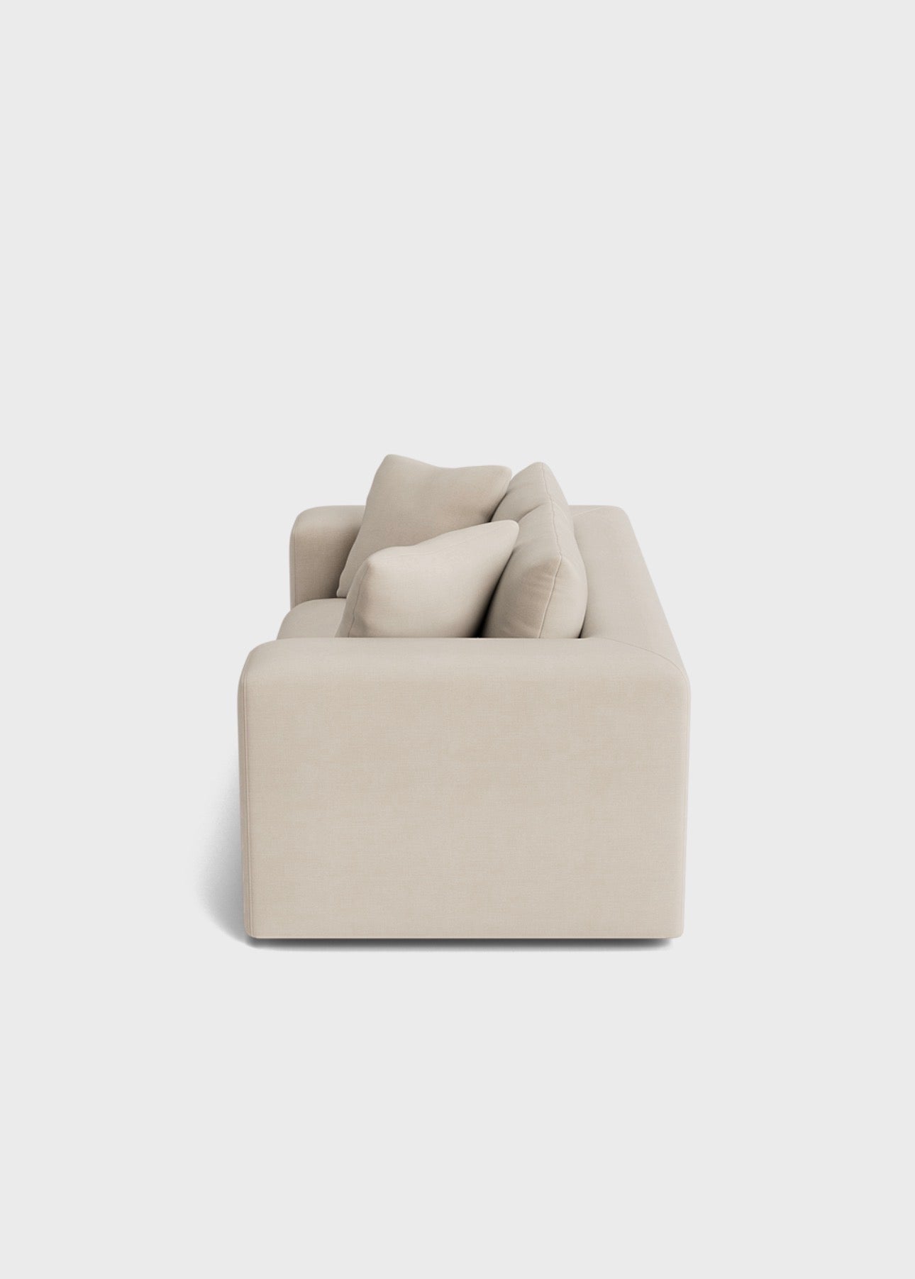 Oro 2 Seater Sofa- Cream - luxury velvet modular sofa in cream by Vogue Vocus view 2
