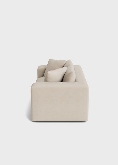 Oro 2 Seater Sofa- Cream - luxury velvet modular sofa in cream by Vogue Vocus view 2