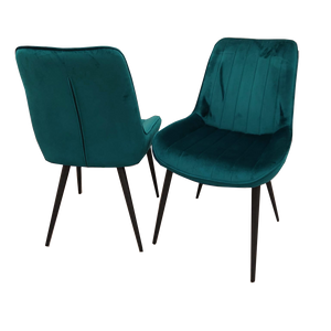 Dido Line Stitch Velvet Dining Chair