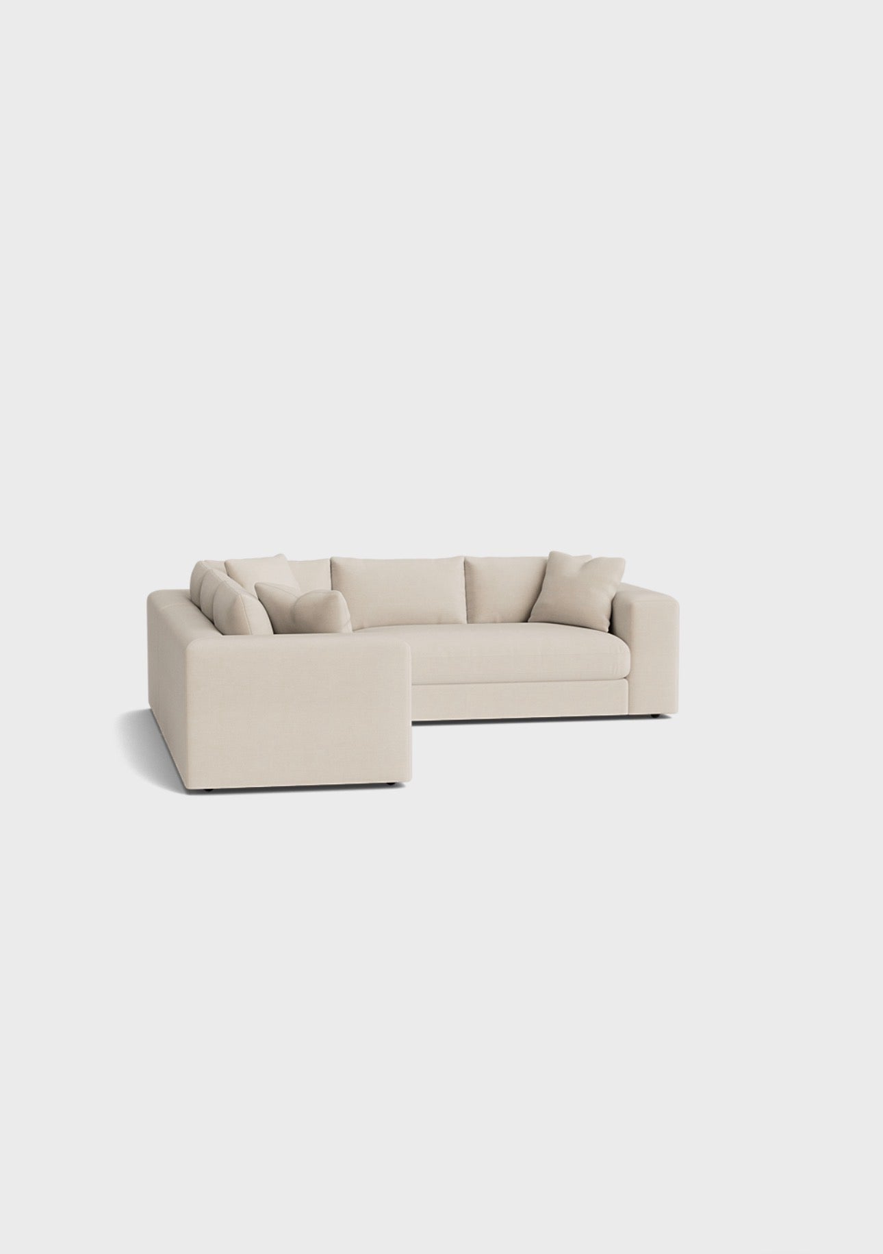 Oro Double Corner Sofa- Cream - luxury velvet corner sofa in cream by Vogue Vocus view 2