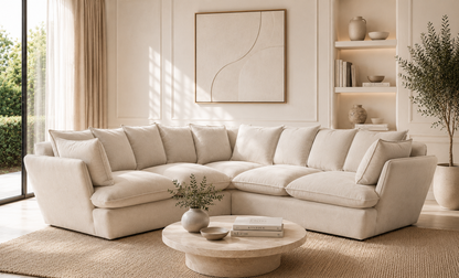 Marino Medium Corner Feather Sofa - luxury velvet corner sofa by Vogue Vocus view 7