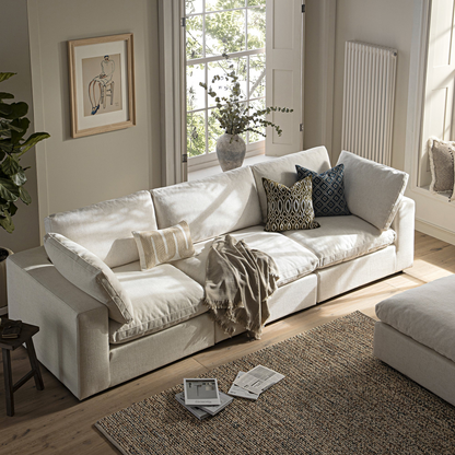 Sola Modular 3-Piece Sofa With Feather Cushions