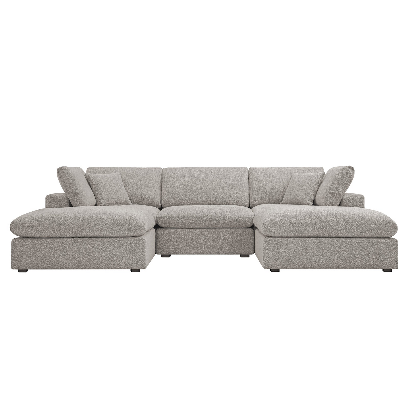 Sola Modular 5 Piece U Shape Sofa With Feather Cushions