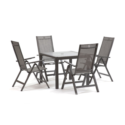 Adria 90cm 4 Seat Polywood Reclining Garden Set - Vogue Vocus outdoor garden furniture set