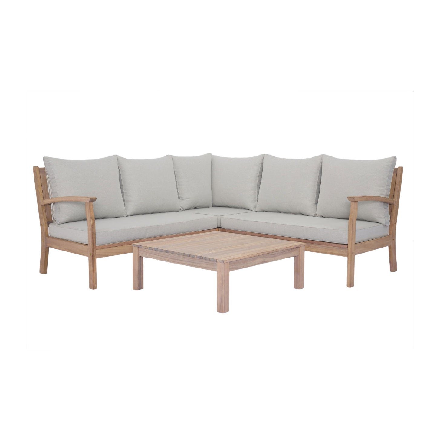 Cambria Corner Sofa Garden Set FSC & Rope Natural - Vogue Vocus outdoor garden furniture set