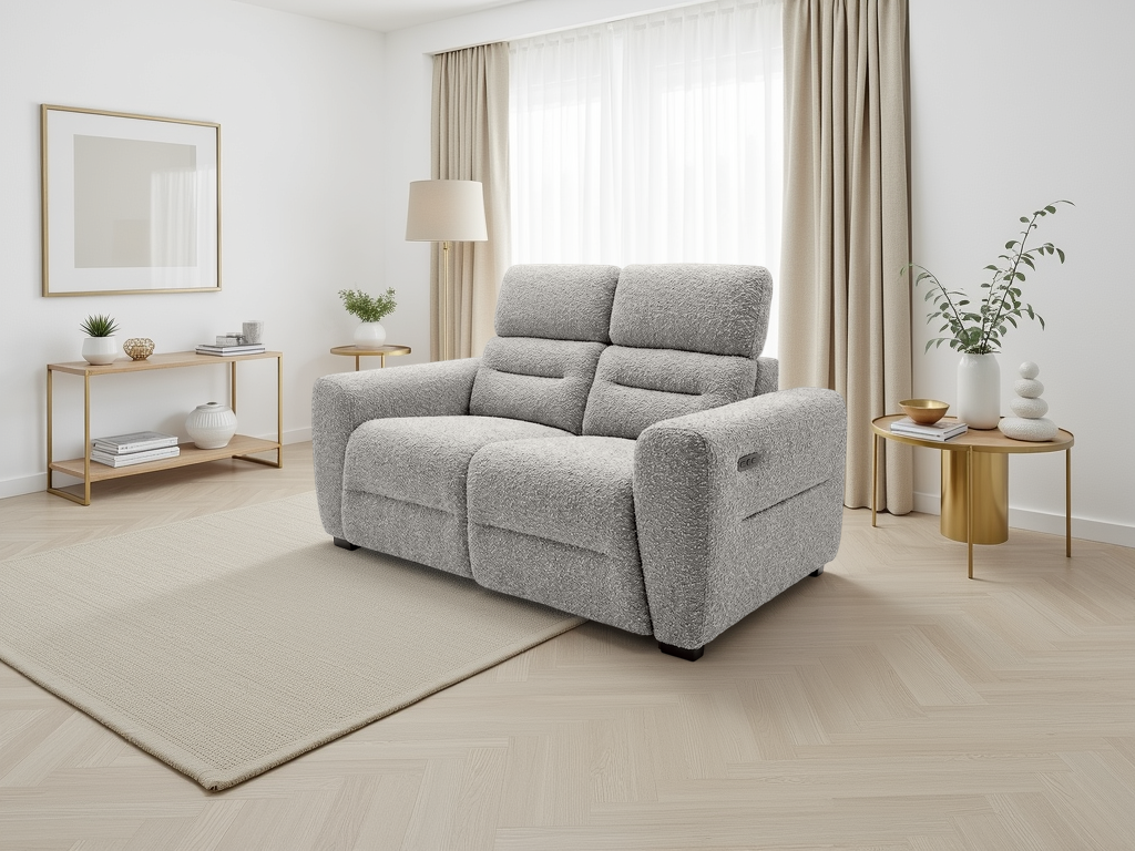 Akira 2 Seater Recliner Sofa in Grey
