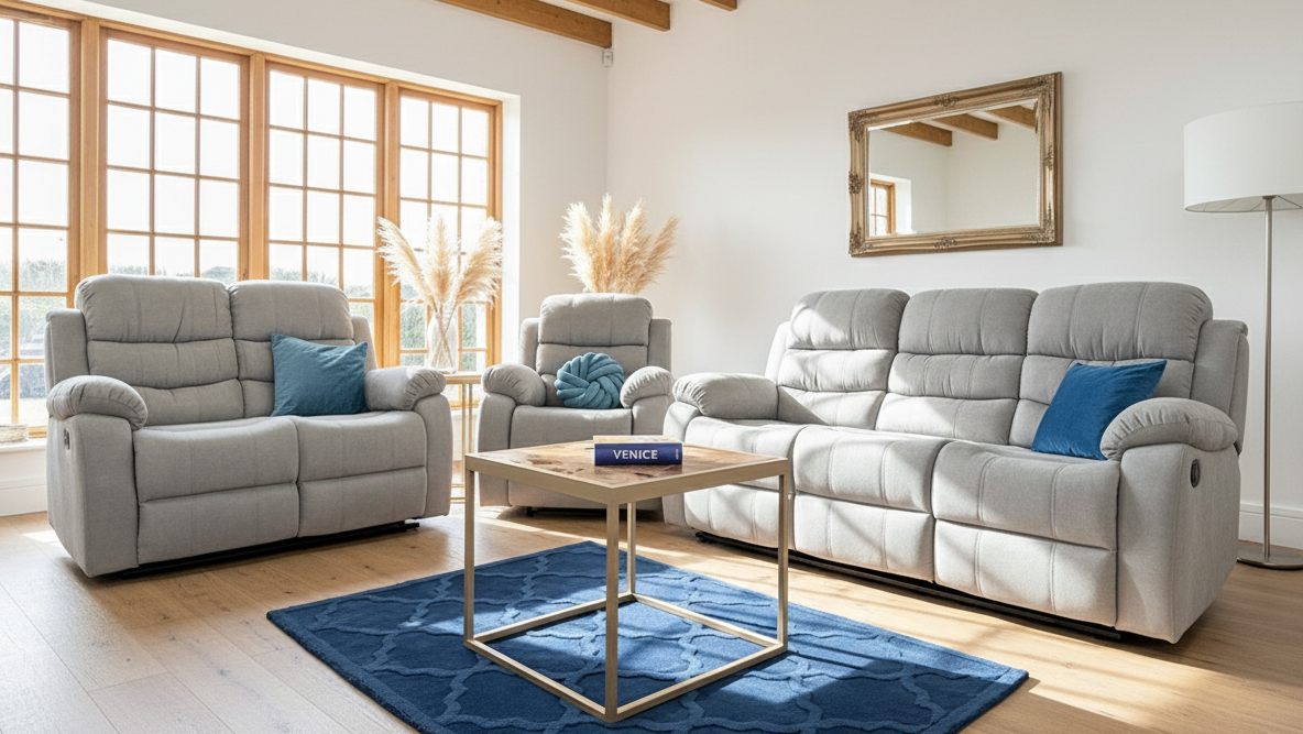 Ashford Recliner Sofa 3-2-1 Set in Grey