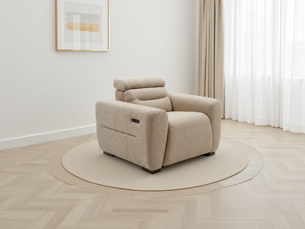 Akira Recliner Armchair in Beige