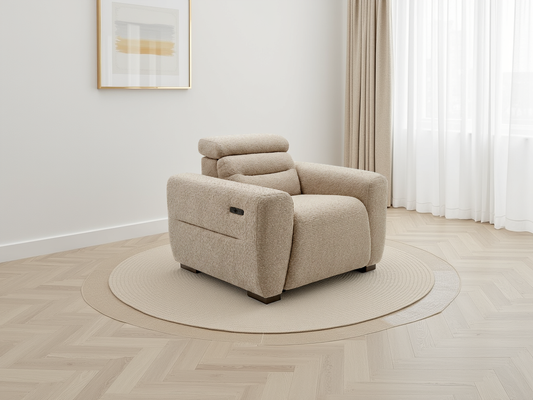 Akira Recliner Armchair in Beige