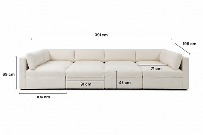 Belva Grand Pit Modular Sofa with Storage