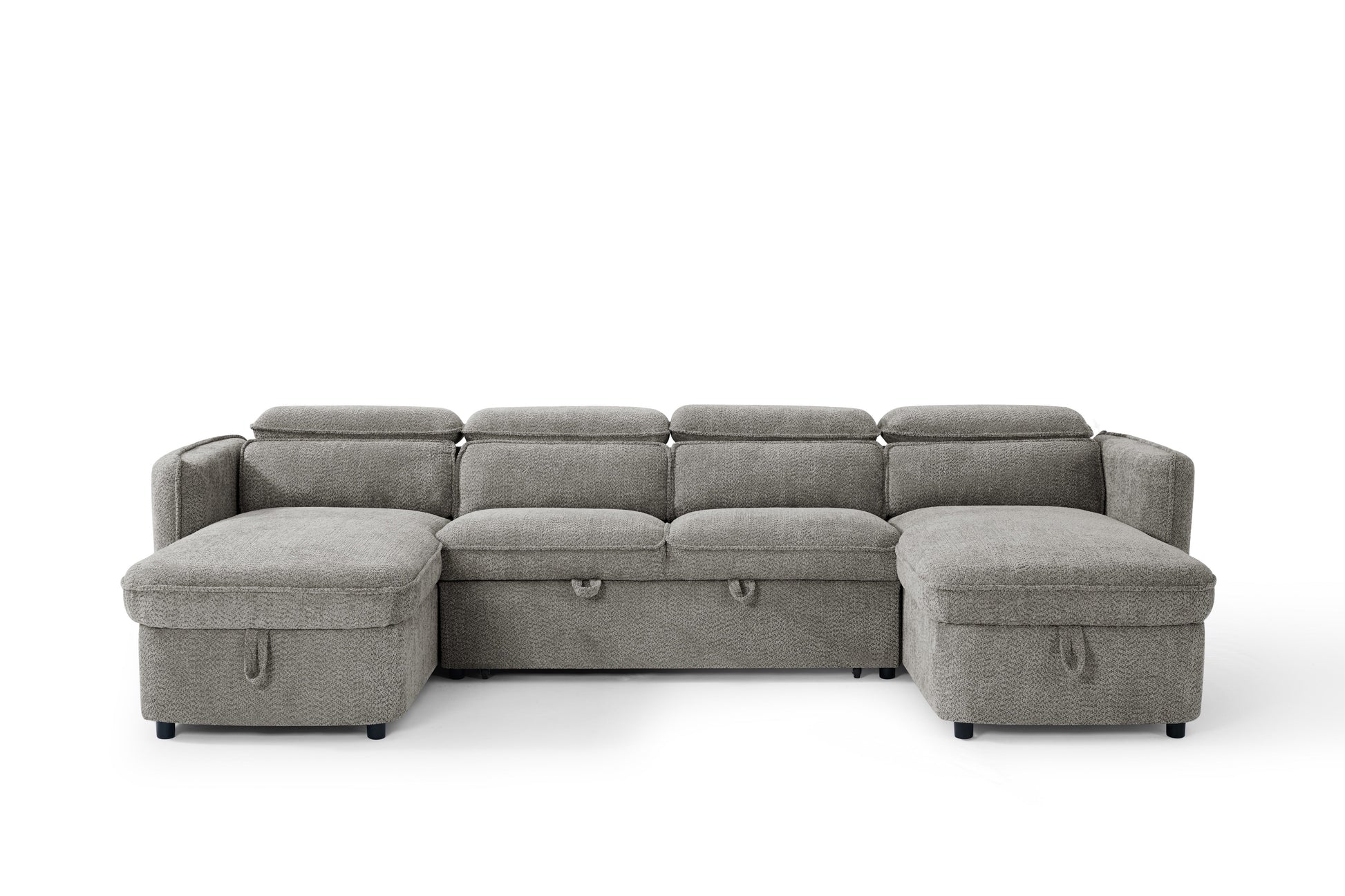 Valenza U-Shape Sofa Bed in Grey