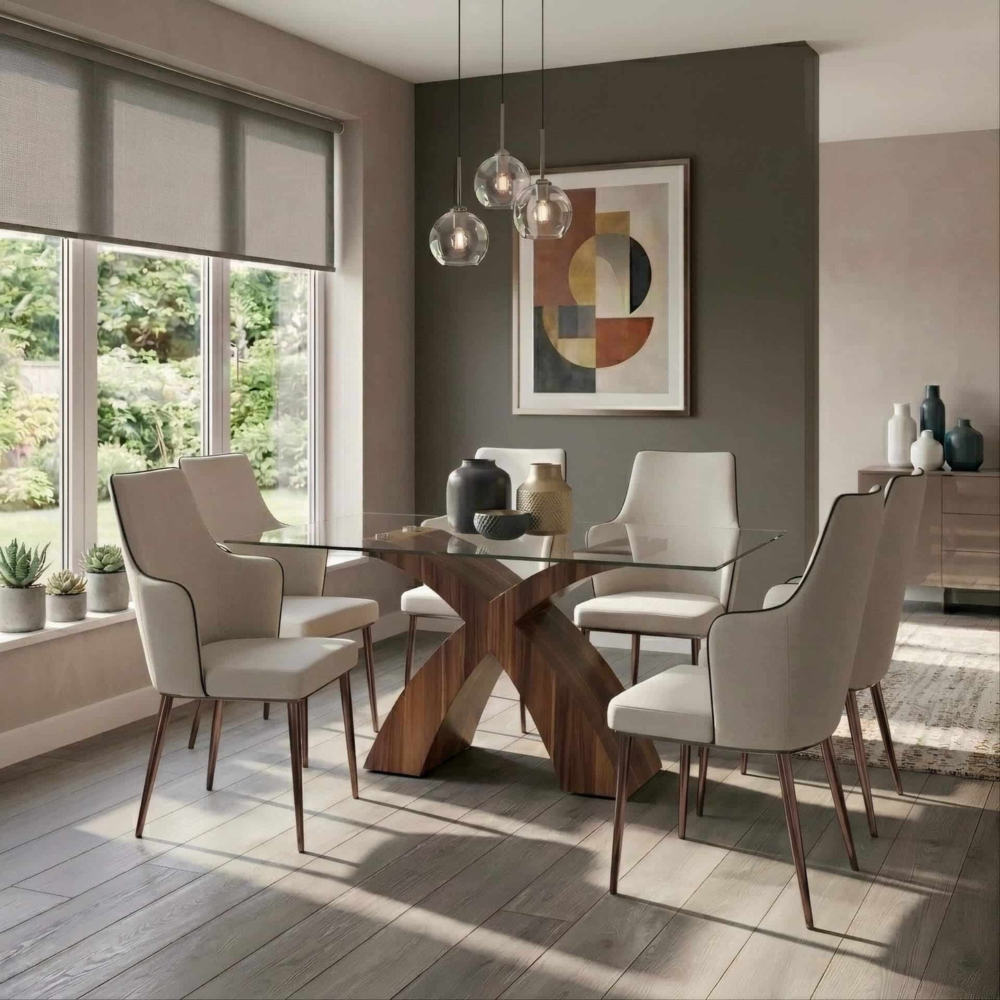Capella Faux Leather Dining Chairs White with Black Edge (2s) - luxury dining furniture