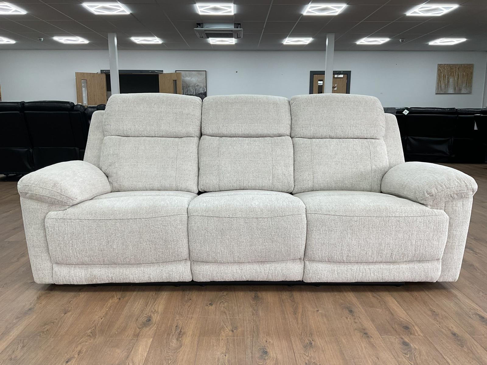 Monaco 3 Seater Recliner Sofa in Beige