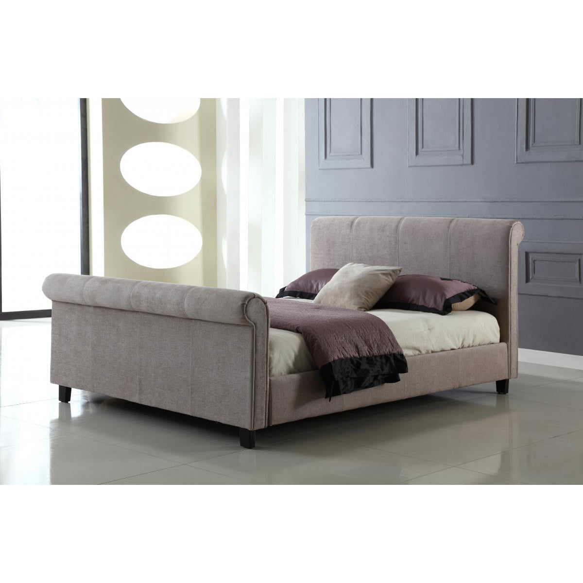 Juno Mink Chenille Bed - Double - Mink Chenille