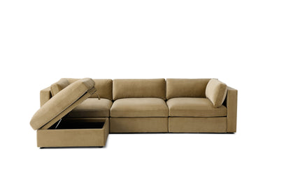 Belva L Shape Modular Sofa with Storage Ottoman - extra product image 2