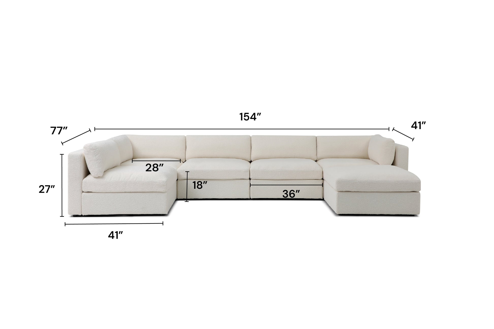 Belva U Shape Modular Sofa with Storage - extra product image 2