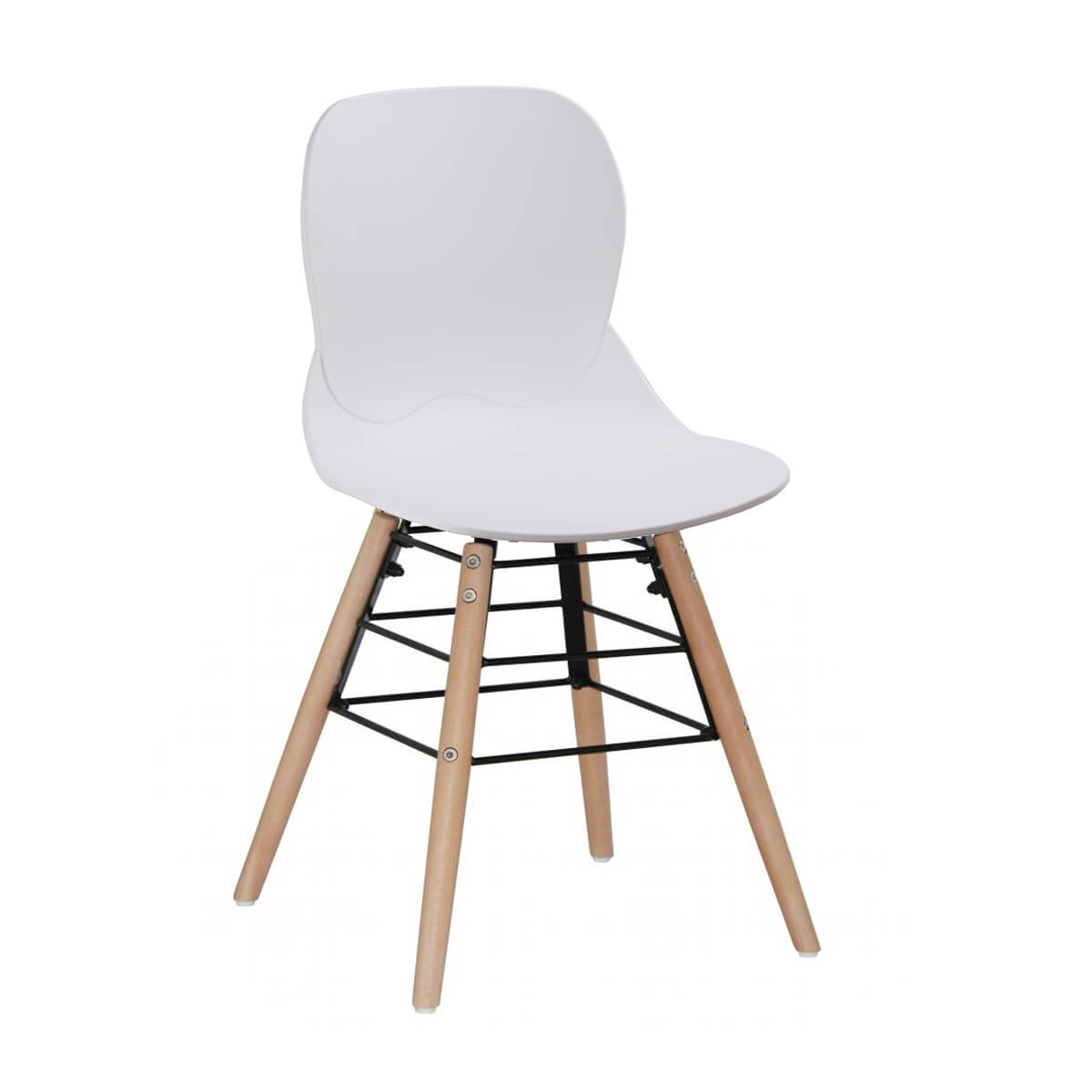 Karis Plastic (PP) Dining Chairs with Solid Beech Legs White (4s) - luxury dining furniture