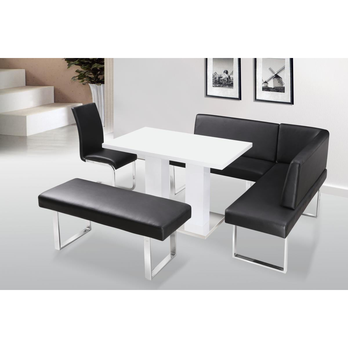 Liberty Dining Table White High Gloss - luxury dining furniture