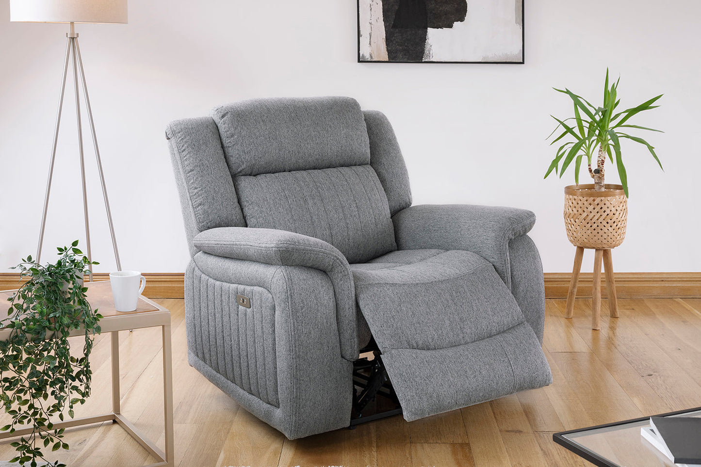 Oslo Recliner Armchair in Grey