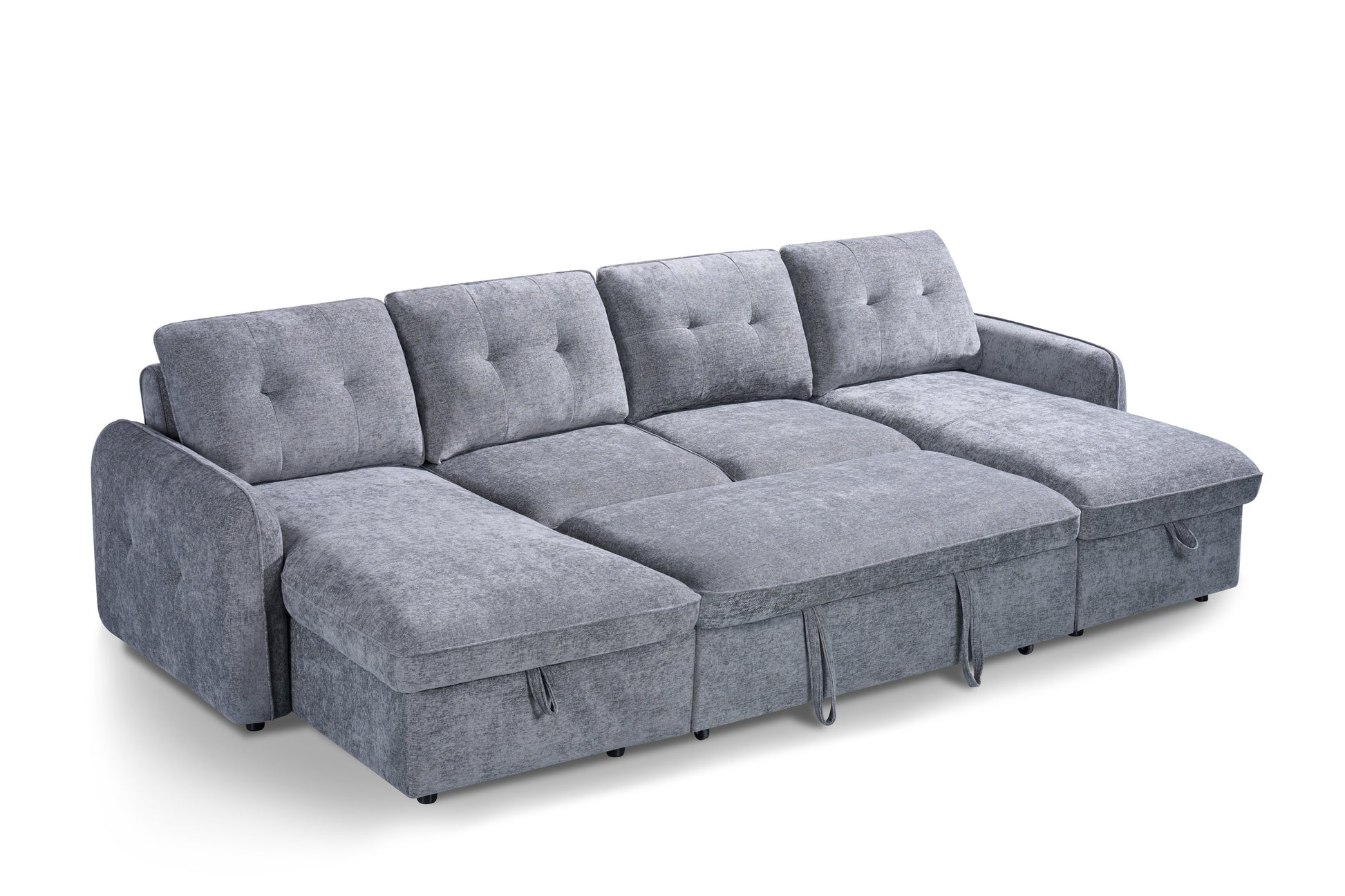 Monaco U-Shape Sofa Bed in Grey
