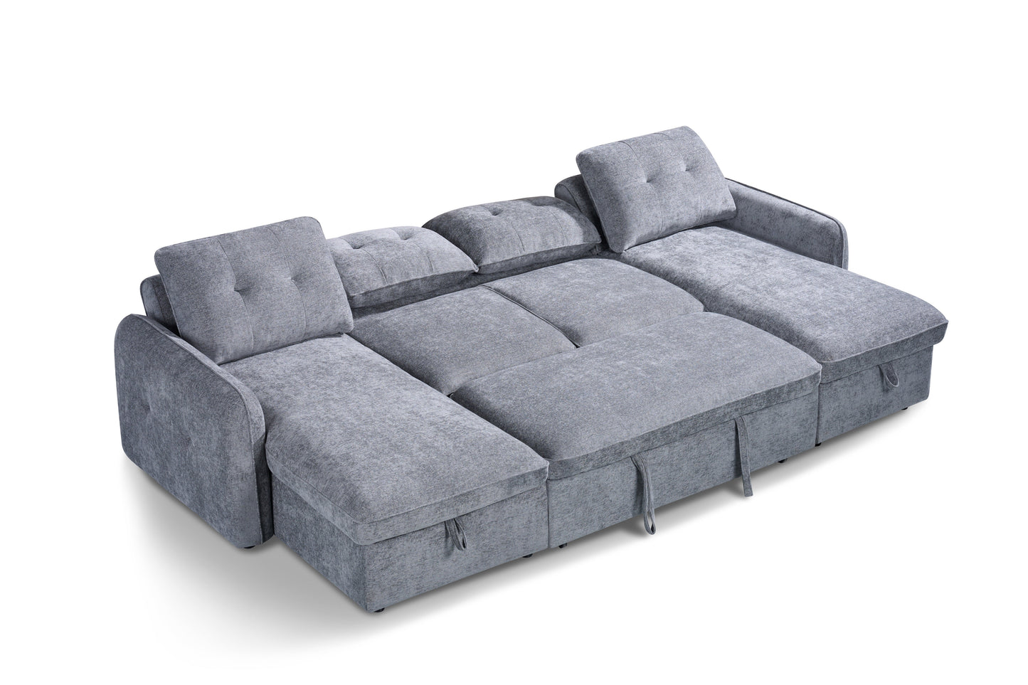 Monaco U-Shape Sofa Bed in Grey