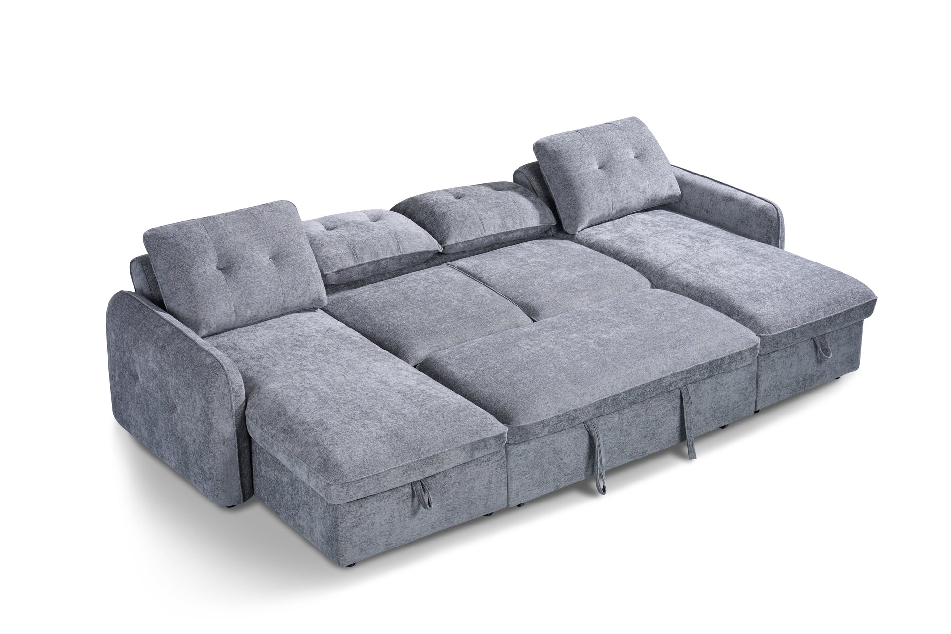 Monaco U-Shape Sofa Bed in Grey