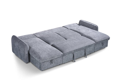 Monaco U-Shape Sofa Bed in Grey