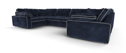 Maison Large U Shape Sofa With Contrast Piping Full Back