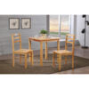 New York Small Dining Set with 2 Dining Chairs Natural Oak - luxury dining furniture